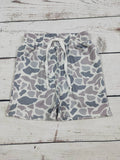 Boys Camouflage Shorts With Gray Printed
