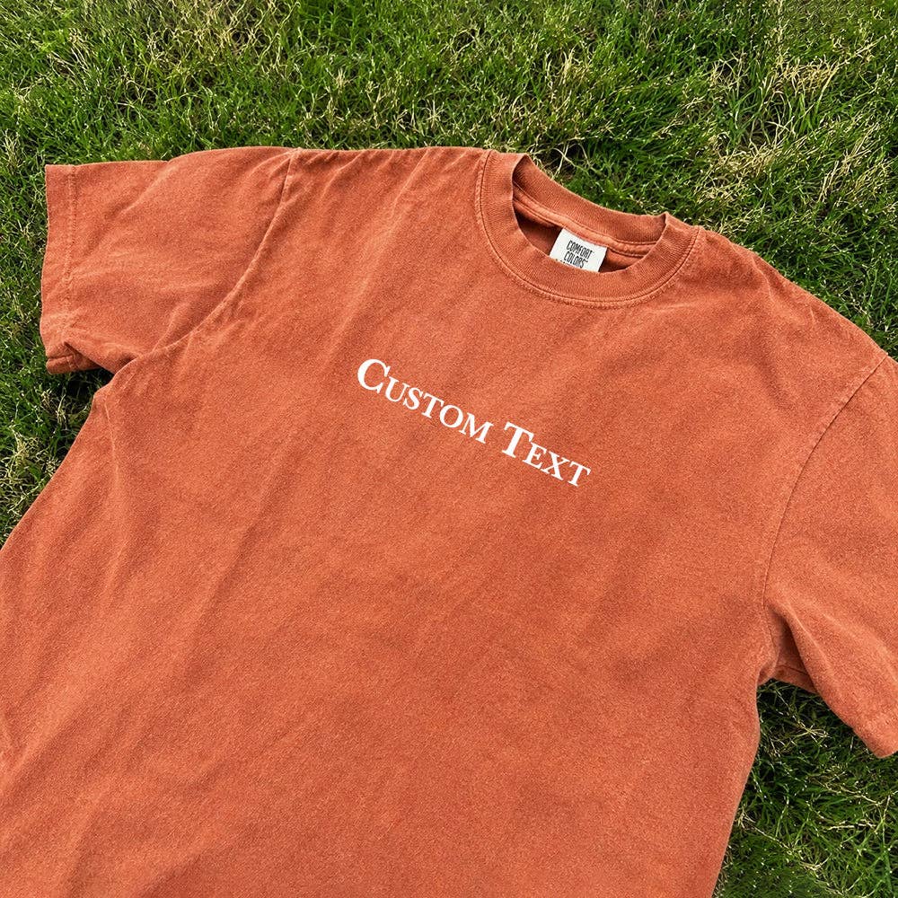 Wholesale Custom Text Personalized Comfort Colors T-shirt