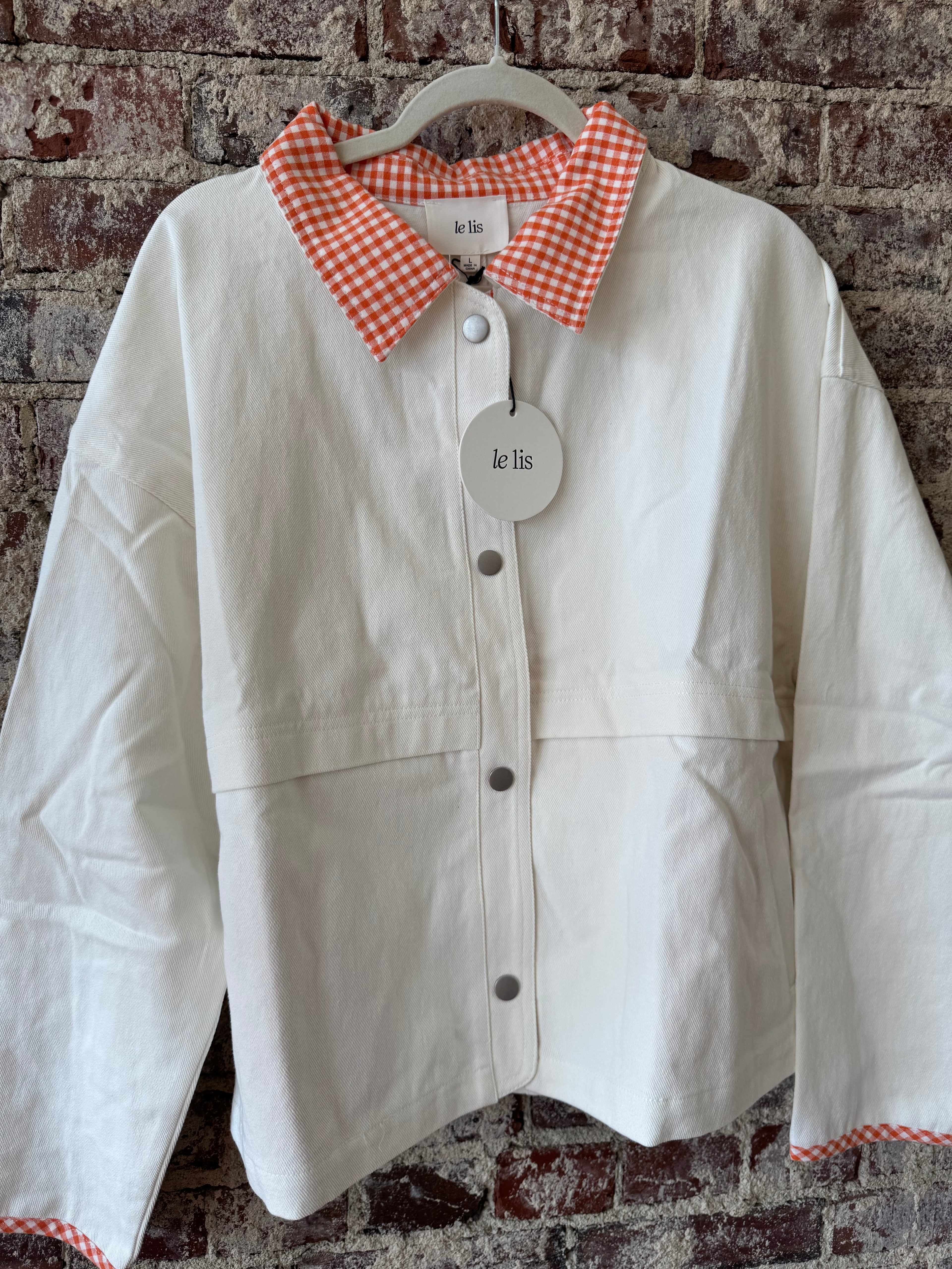 Checkered Collar-Denim
