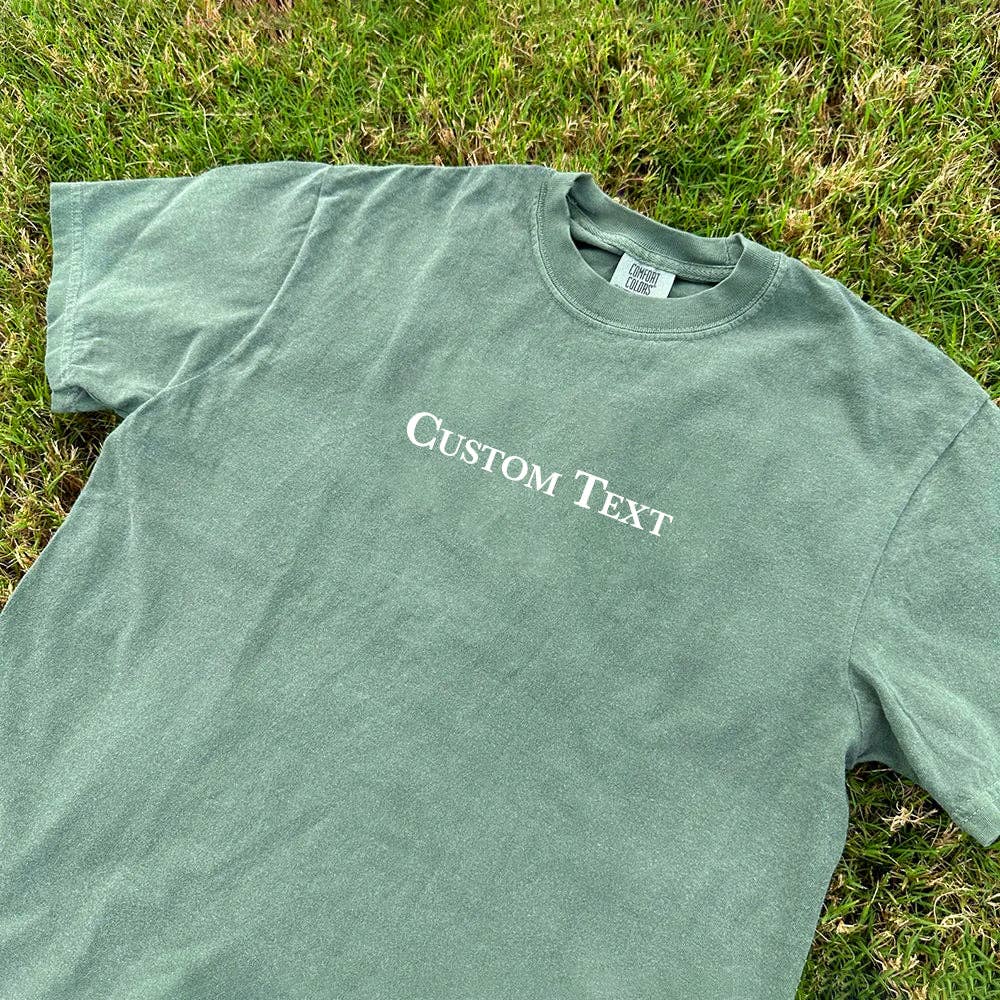 Wholesale Custom Text Personalized Comfort Colors T-shirt