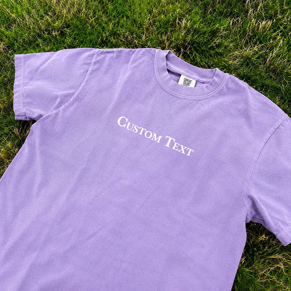 Wholesale Custom Text Personalized Comfort Colors T-shirt