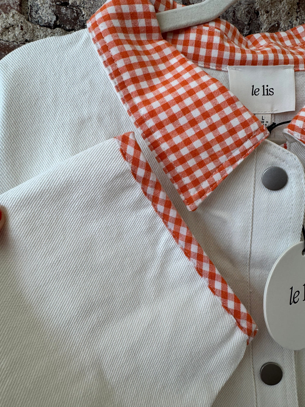 Checkered Collar-Denim