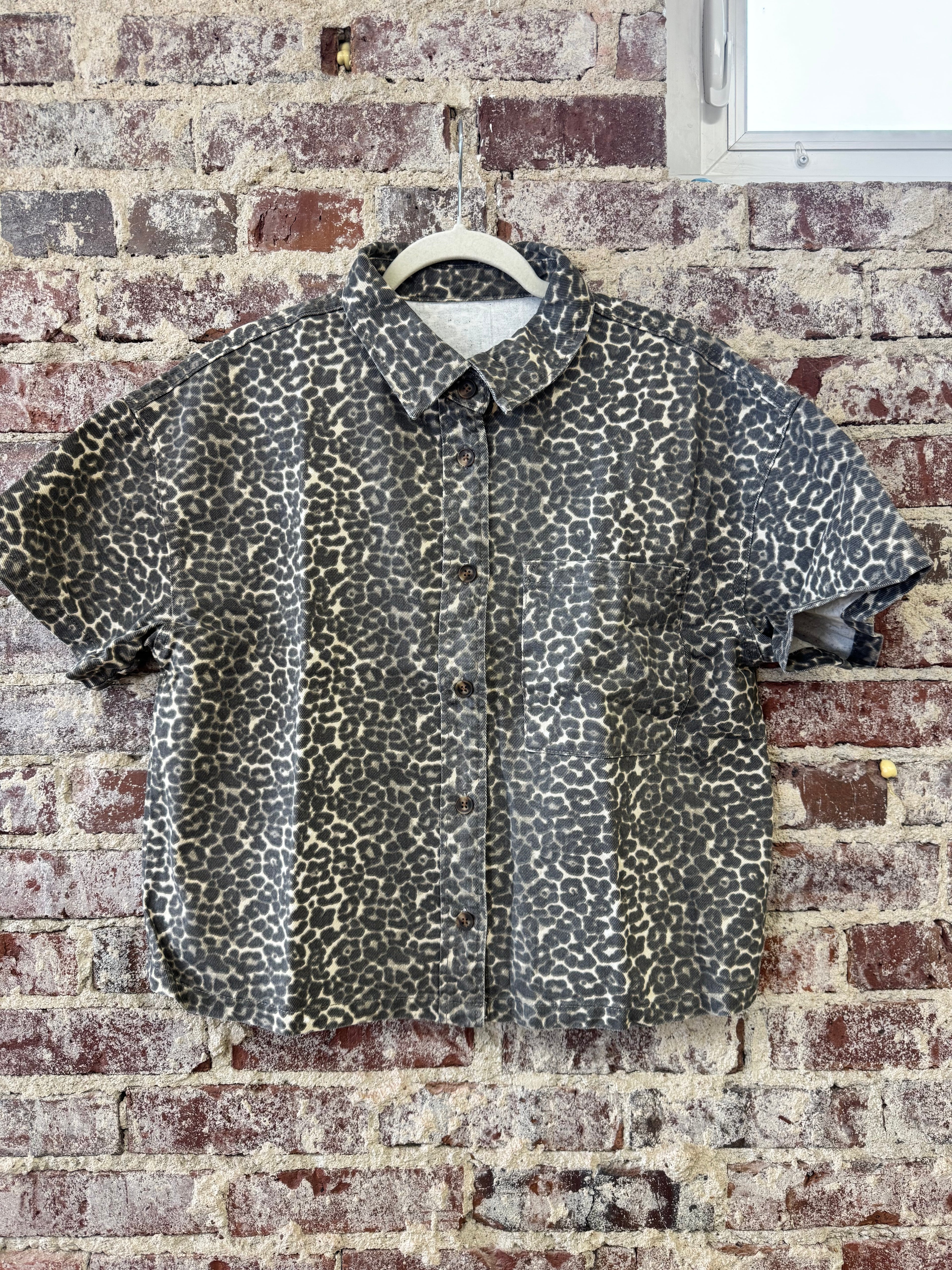 Leopard Denim Crop