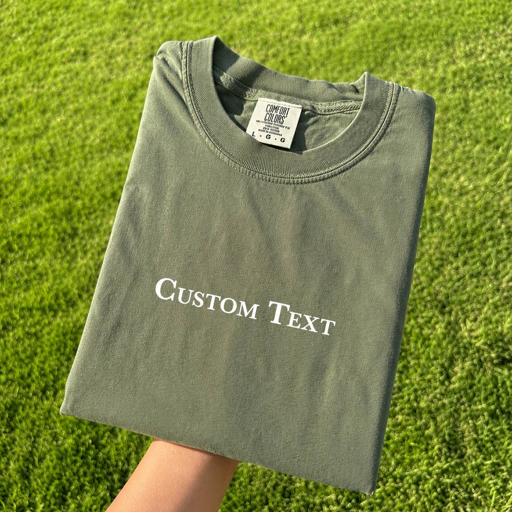 Wholesale Custom Text Personalized Comfort Colors T-shirt