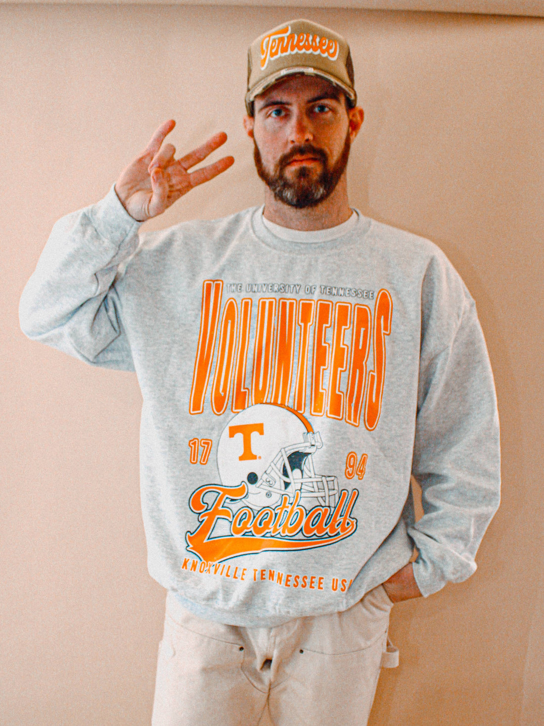 Tennessee Volunteers Football Boxy Cotton 90's Sweatshirt