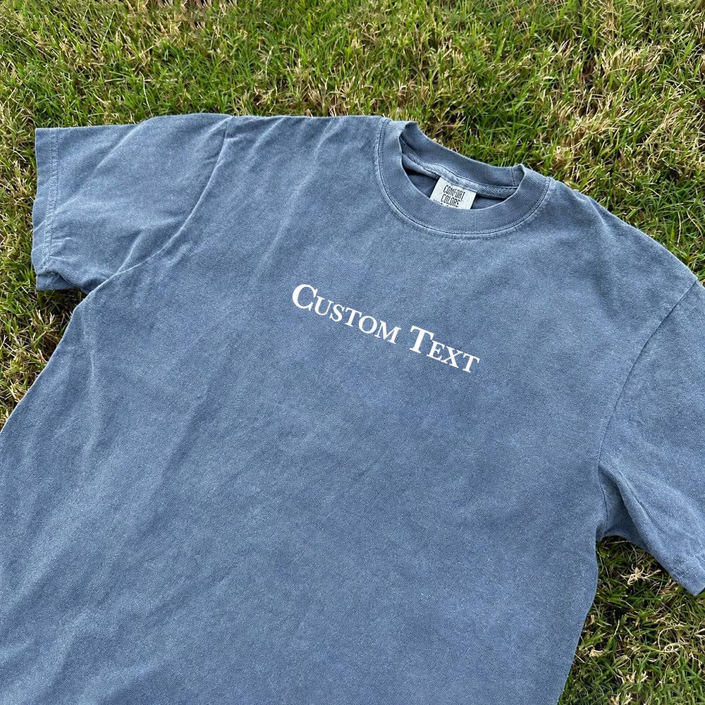 Wholesale Custom Text Personalized Comfort Colors T-shirt