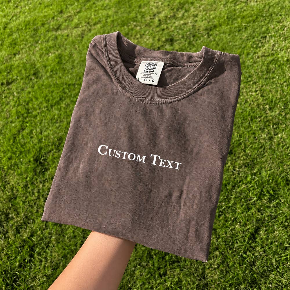 Wholesale Custom Text Personalized Comfort Colors T-shirt