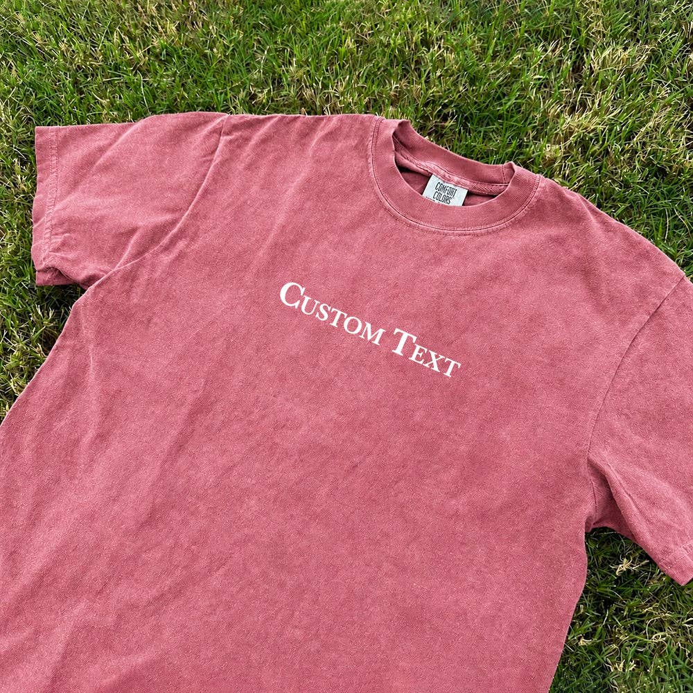 Wholesale Custom Text Personalized Comfort Colors T-shirt