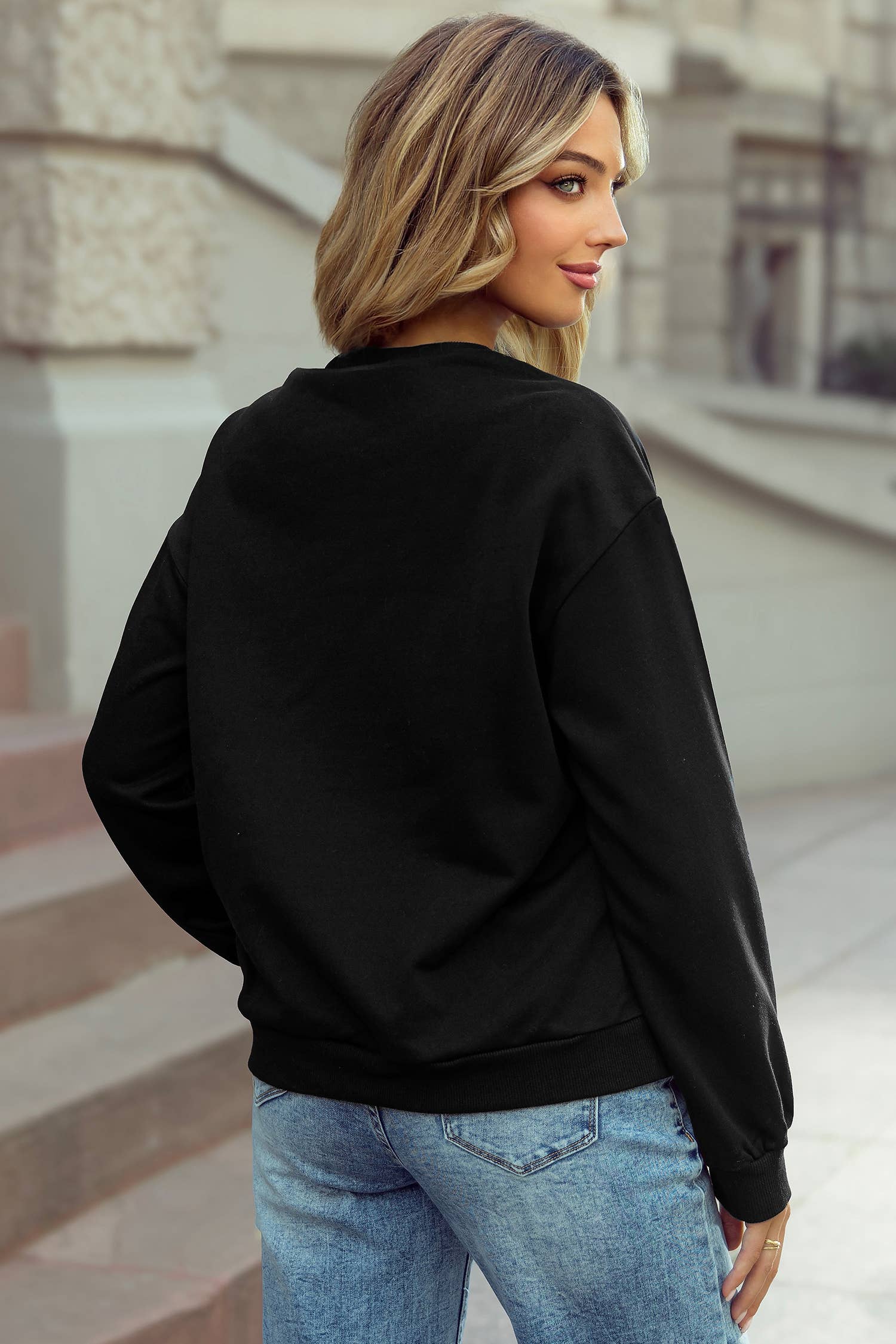 Gingham Stars Lace Applique Game Day Sweatshirt S–4X
