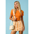 GAME DAY STRIPED MINI SKORT