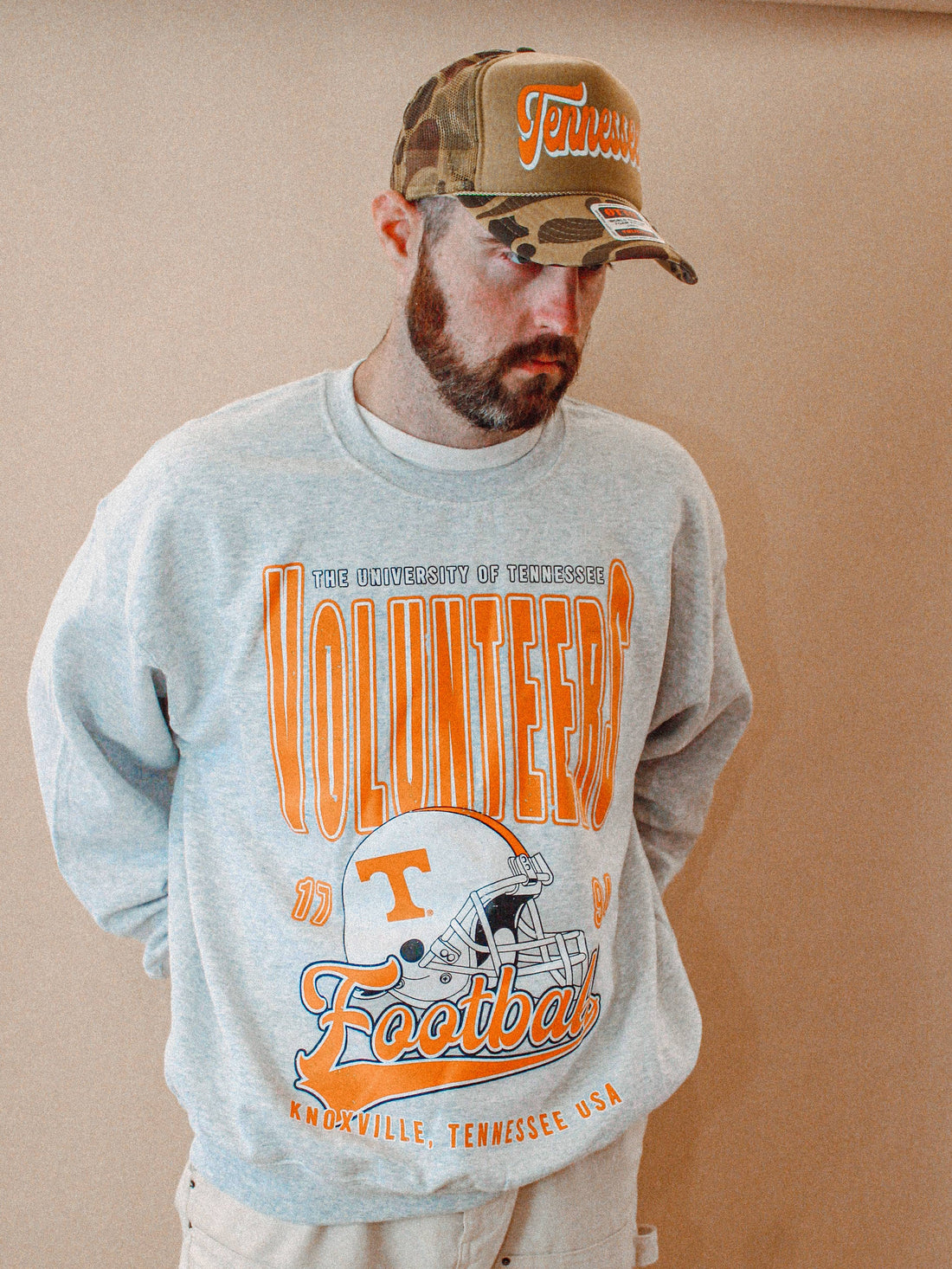 Tennessee Volunteers Football Boxy Cotton 90's Sweatshirt