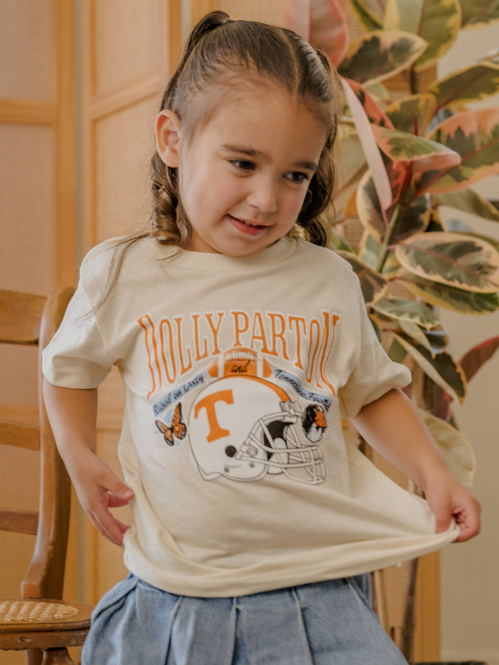 Children's Raised on Dolly Parton & Vols Football Cream Tee